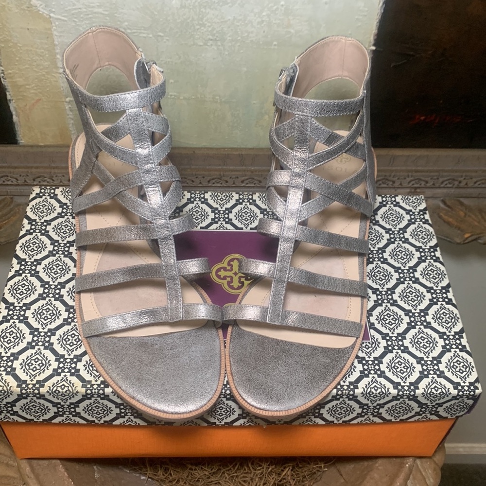 Isola silver Genesis Anthracite sandals